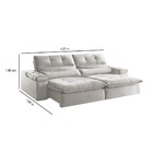 Sofá Retrátil Reclinável 2 Lugares Linho Cru 1,60 Eva