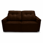 Sofá Retrátil Reclinável 2 Lugares Para Recepção Veludo Marrom