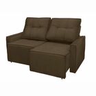 Sofá Retrátil Reclinável 2 Lugares Para Sala Veludo Ávila Mar