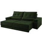 Sofá Retrátil Reclinável 2 Lugares Veludo Verde 1,60 Neo