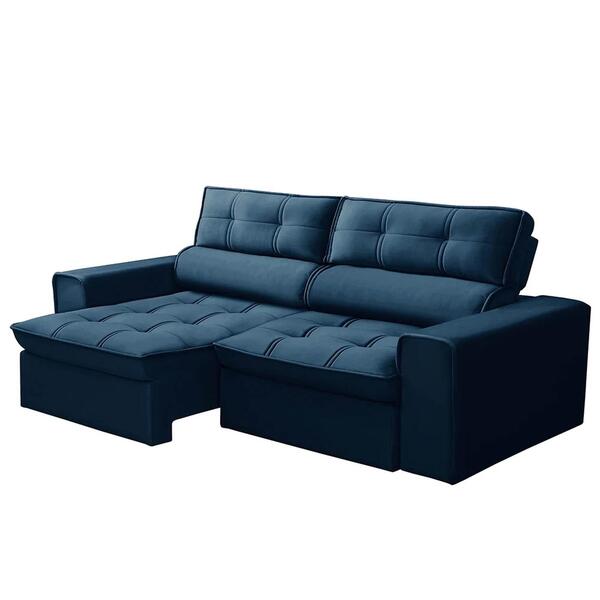 Sofá Retrátil Reclinável 3 Lugares 180cm Blanches F05 Veludo