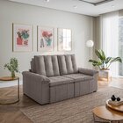 Sofá Retrátil Reclinável 3 Lugares 180cm Linho Com Molas Palm