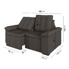 Sofá Retrátil Reclinável 3 Lugares 180cm Linho Com Molas Palm