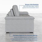 Sofá Retrátil Reclinável 3 Lugares 180cm Linho Com Molas Palm