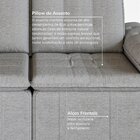 Sofá Retrátil Reclinável 3 Lugares 180cm Linho Com Molas Palm