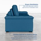 Sofá Retrátil Reclinável 3 Lugares 180cm Veludo Com Molas Pal