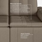 Sofá Retrátil Reclinável 3 Lugares 180cm Veludo Com Molas Pal