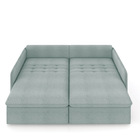 Sofá Retrátil Reclinável 3 Lugares 194cm Maili Bouclê Azul K0