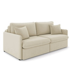 Sofá Retrátil Reclinável 3 Lugares 194cm Maili Veludo Bege K0