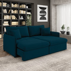 Sofá Retrátil Reclinável 3 Lugares 194cm Maili Veludo K01 - D