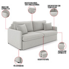 Sofá Retrátil Reclinável 3 Lugares 194cm Maili Veludo K01 - D