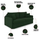 Sofá Retrátil Reclinável 3 Lugares 194cm Maili Veludo K01 - D