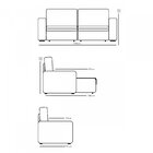 Sofá Retrátil Reclinável 3 Lugares 198cm Magnum  Tabaco