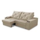 Sofá Retrátil Reclinável 3 Lugares 2,00m Com Porta Copos E Us