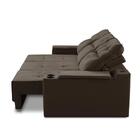 Sofá Retrátil Reclinável 3 Lugares 2,10m Com Porta Copos E Us