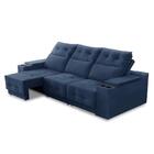 Sofá Retrátil Reclinável 3 Lugares 2,10m Com Porta Copos E Us