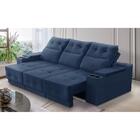 Sofá Retrátil Reclinável 3 Lugares 2,10m Com Porta Copos E Us