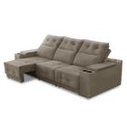 Sofá Retrátil Reclinável 3 Lugares 2,10m Com Porta Copos E Us