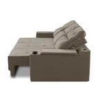 Sofá Retrátil Reclinável 3 Lugares 2,30m Com Porta Copos E Us