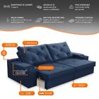 Sofá Retrátil Reclinável 3 Lugares 2,30m Com Porta Copos E Us