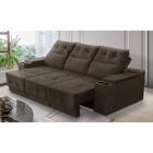 Sofá Retrátil Reclinável 3 Lugares 2,30m Com Porta Copos E Us