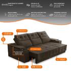 Sofá Retrátil Reclinável 3 Lugares 2,30m Com Porta Copos E Us