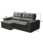 Sofá Retrátil Reclinável 3 Lugares 200cm Blanches F05 Veludo