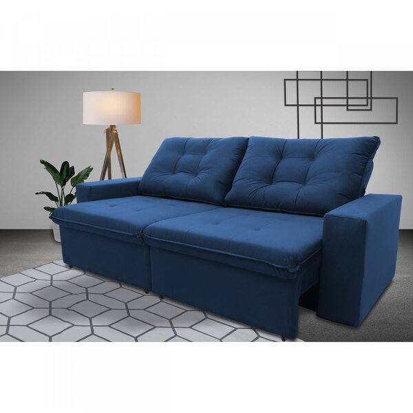 Sofá Retrátil Reclinável 3 Lugares 200cm Magnum  Azul