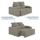 Sofá Retrátil Reclinável 3 Lugares 200cm Porta Copos E Usb Em