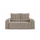 Sofá Retrátil Reclinável 3 Lugares 200cm Porta Copos E Usb Em