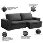 Sofá Retrátil Reclinável 3 Lugares 205cm Baluart F05 Veludo G