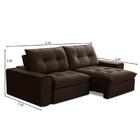 Sofá Retrátil Reclinável 3 Lugares 210cm Argon F05 Veludo Mar