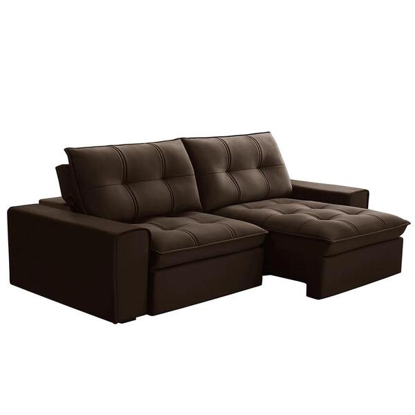 Sofá Retrátil Reclinável 3 Lugares 210cm Argon F05 Veludo Mar