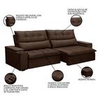 Sofá Retrátil Reclinável 3 Lugares 210cm Moritz F05 Veludo Ma