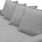 Sofá Retrátil Reclinável 3 Lugares 215cm Roma F05 Veludo Cinz