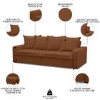 Sofá Retrátil Reclinável 3 Lugares 215cm Roma F05 Veludo Terr