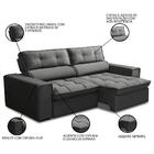 Sofá Retrátil Reclinável 3 Lugares 220cm Blanches F05 Veludo