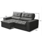 Sofá Retrátil Reclinável 3 Lugares 220cm Blanches F05 Veludo