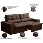 Sofá Retrátil Reclinável 3 Lugares 220cm Blanches F05 Veludo