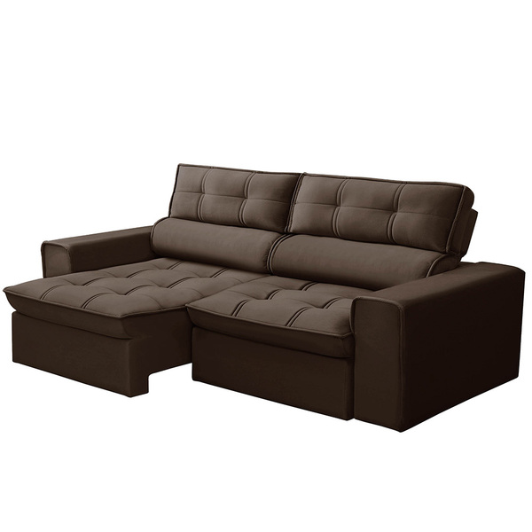 Sofá Retrátil Reclinável 3 Lugares 220cm Blanches F05 Veludo