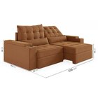 Sofá Retrátil Reclinável 3 Lugares 220cm Porta Copos E Usb Em