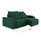 Sofá Retrátil Reclinável 3 Lugares 220cm Porta Copos E Usb Em