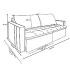 Sofá Retrátil Reclinável 3 Lugares 230 Cm México Veludo Azul