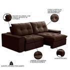 Sofá Retrátil Reclinável 3 Lugares 230cm Argon F05 Veludo Mar