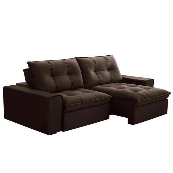 Sofá Retrátil Reclinável 3 Lugares 230cm Argon F05 Veludo Mar