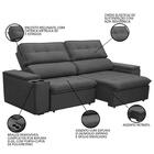 Sofá Retrátil Reclinável 3 Lugares 230cm Ginevra F05 Veludo G