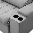 Sofá Retrátil Reclinável 3 Lugares 230cm Ginevra F05 Veludo P