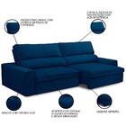 Sofá Retrátil Reclinável 3 Lugares 230cm Macau F05 Veludo Azu