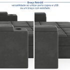 Sofá Retrátil Reclinável 3 Lugares 230cm Porta Copos E Usb Em