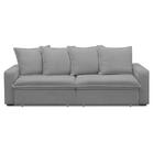 Sofá Retrátil Reclinável 3 Lugares 235cm Roma F05 Veludo Cinz